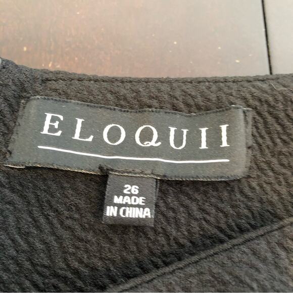 Eloquii black sheath midi dress with balloon puff sleeves size 26 - Picture 13 of 16